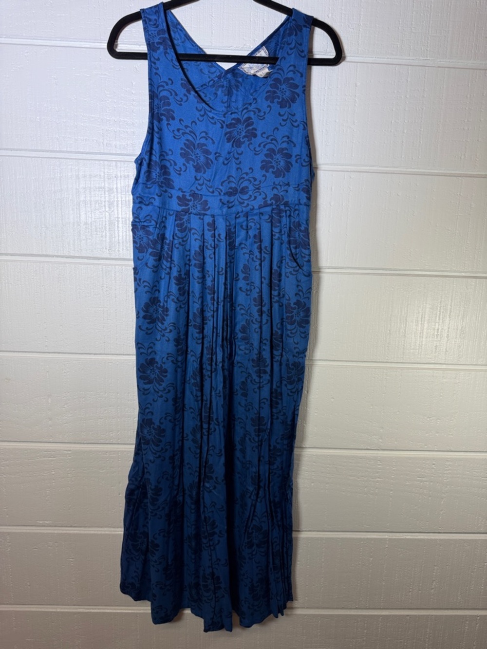 Vintage 90s Pudding Shop Floral Pleated Midi Dress